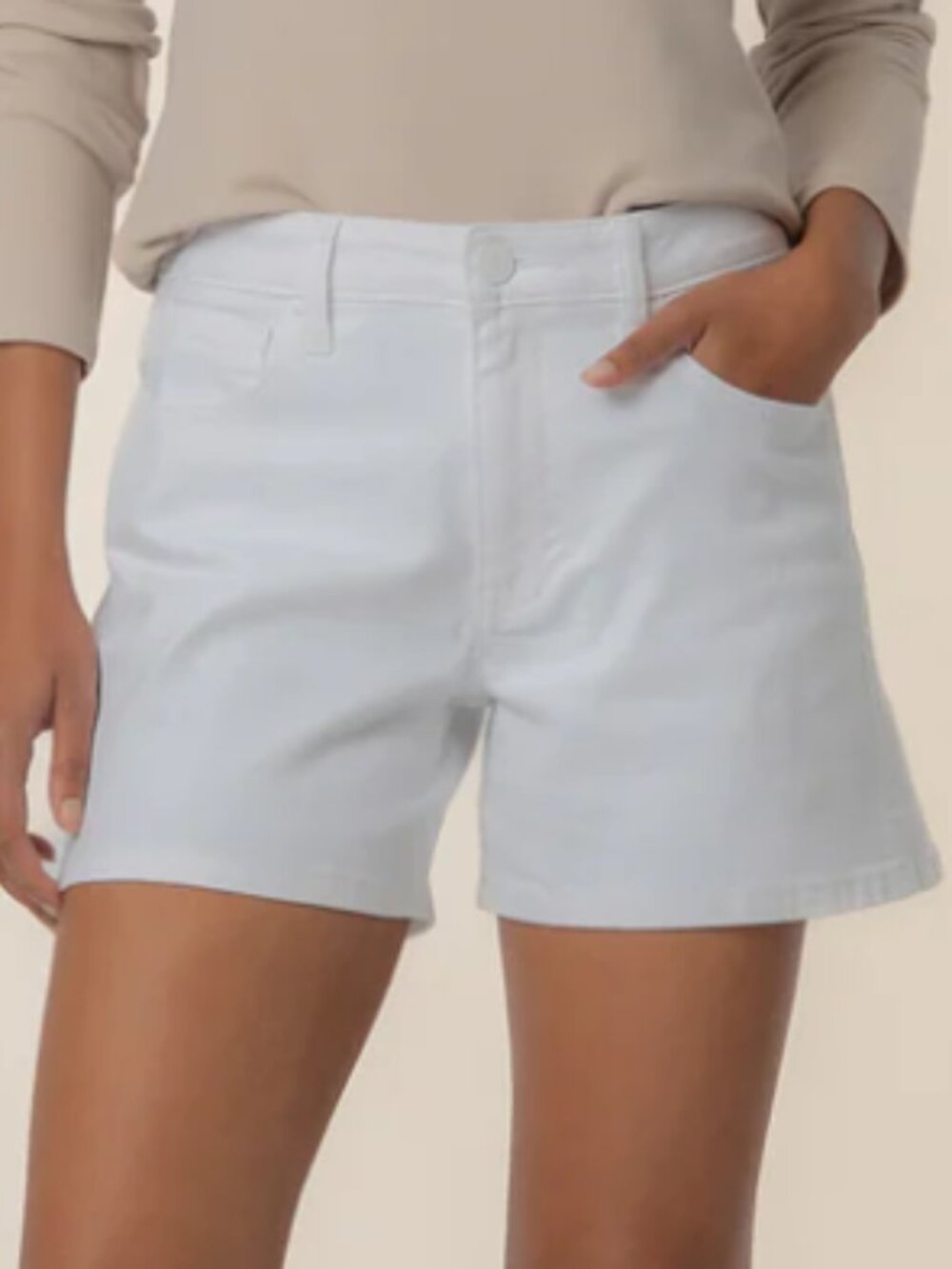 Kut from the Kloth Jane High Rise Denim Shorts, Optic White, Size 18, NwT